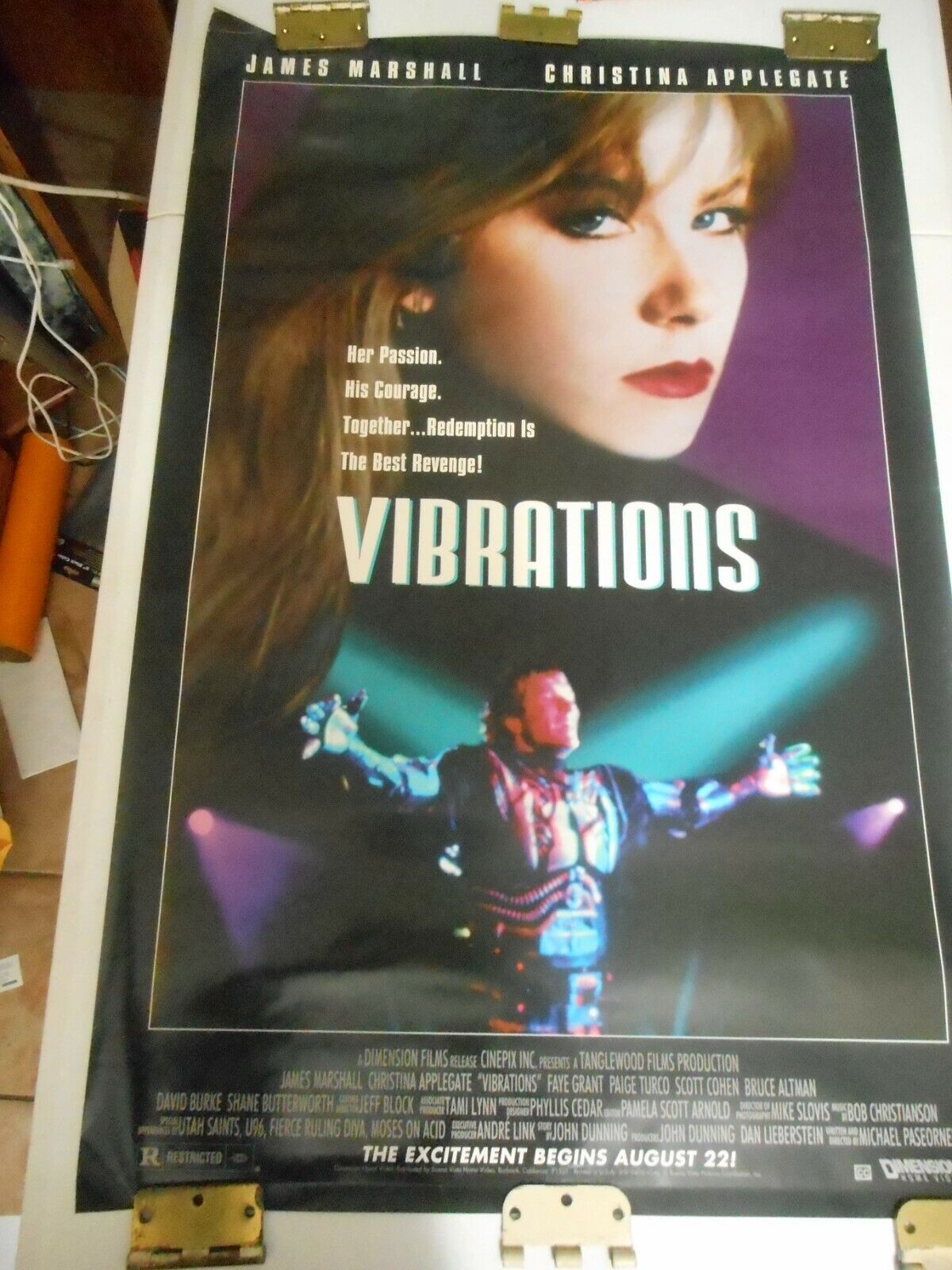 Vibrations Movie Poster  Christina Applegate & James Marshall No Reserve