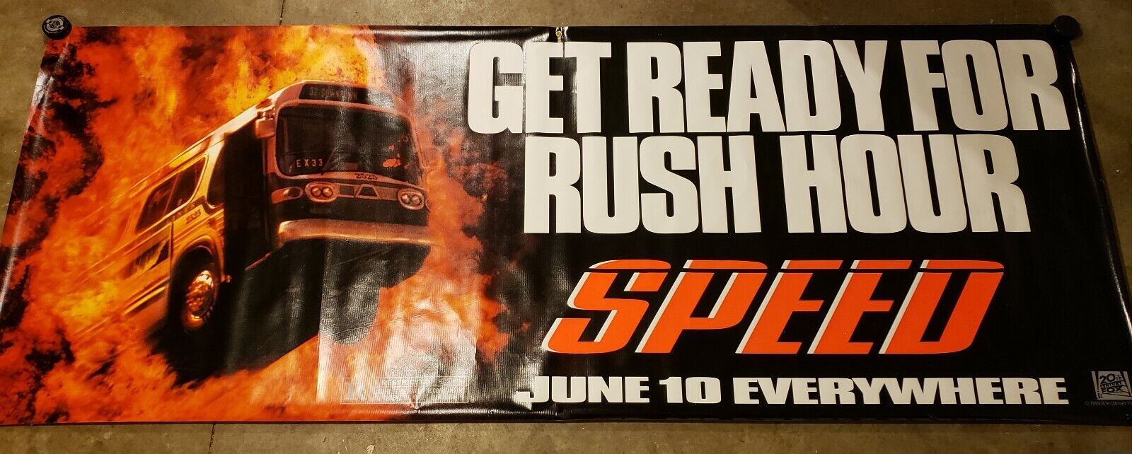 Speed 10 Foot Vinyl Banner Poster Keanu Reeves Sandra Bullock