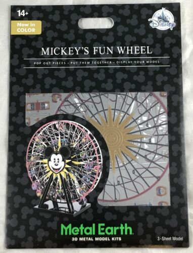 Disney Parks Mickey's Fun Wheel In Color Metal Earth 3d Model Kits - New